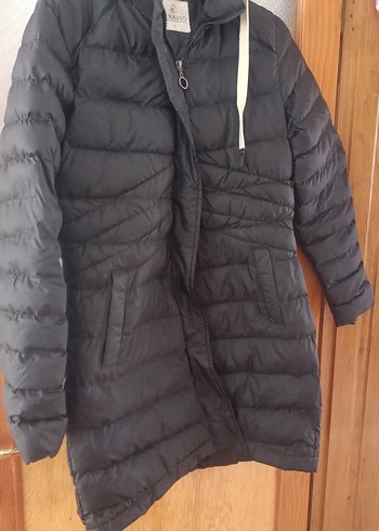 xl Beden siyah Uzun Kadın Kış Montu