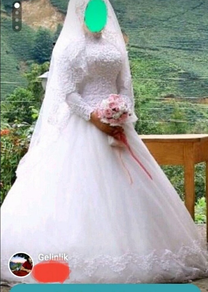 Özel dikim tesettür gelinlik - Görsel 2