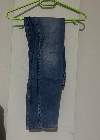 Kadın Mavi Denim Dar Kesim Kot Pantolon - Görsel 3