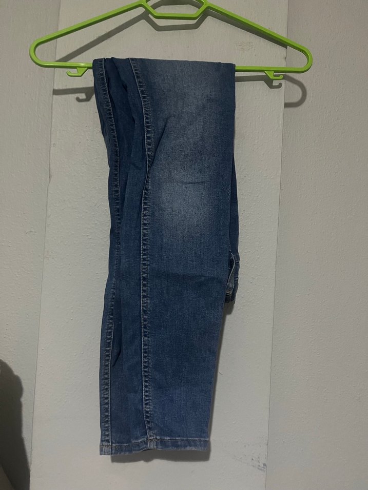 Kadın Mavi Denim Dar Kesim Kot Pantolon - Görsel 3