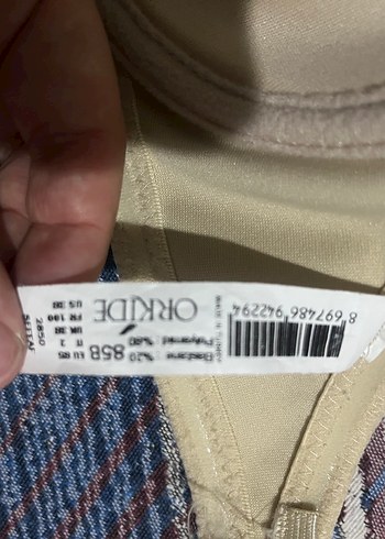 Bej Renkli Bağlama Desenli Sütyen - Görsel 2