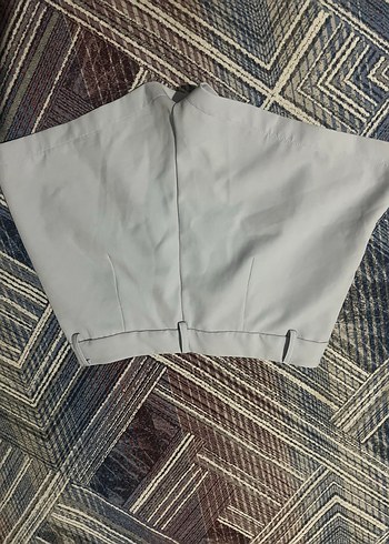 Buz mavisi kumaş şort - Görsel 2