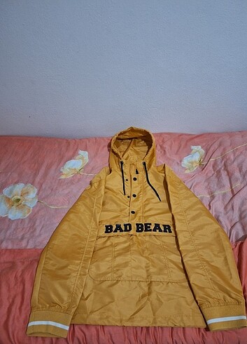 s Beden Bad Bear Hurricane Windbreaker Handal Kanguru Cep Erkek Rüzgarlı