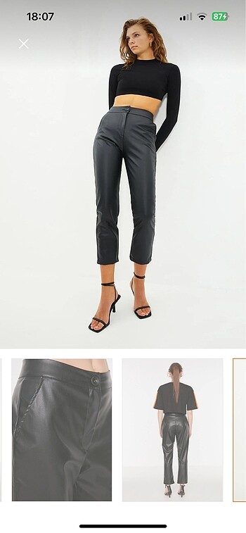 Kadın deri pantolon - Görsel 2