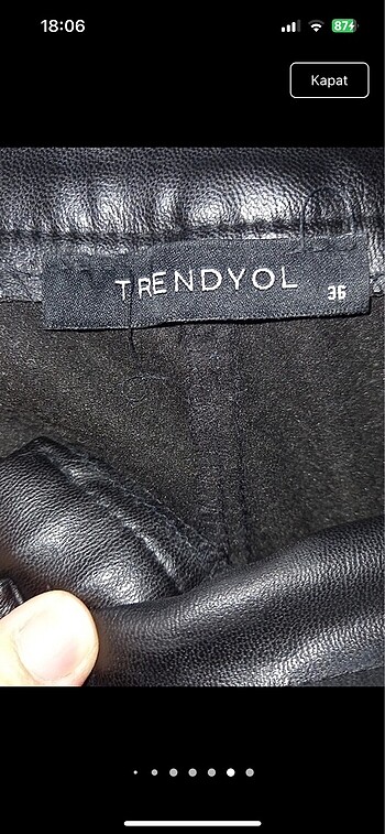 Kadın deri pantolon - Görsel 3