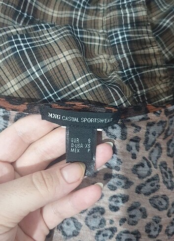 s Beden MANGO LEOPAR DESEN ELBİSE