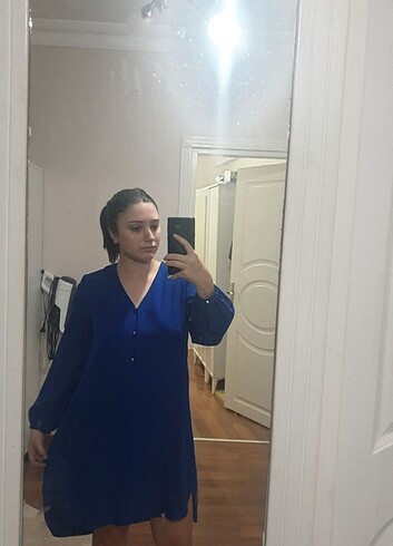 Beymen BEYMEN MAVİ TESETTÜRE UYGUN ELBİSE