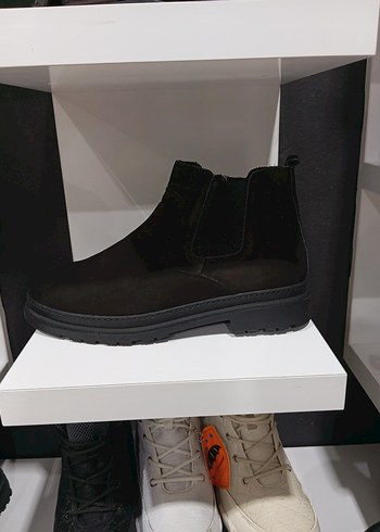 Siyah Hakiki Deri Lüks mürşitSüet Fermuarlı Erkek Bot - Görsel 13