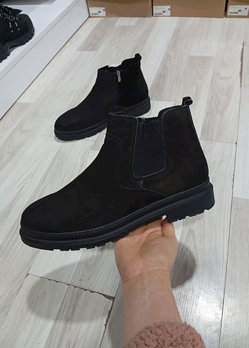 Siyah Hakiki Deri Lüks mürşitSüet Fermuarlı Erkek Bot - Görsel 5