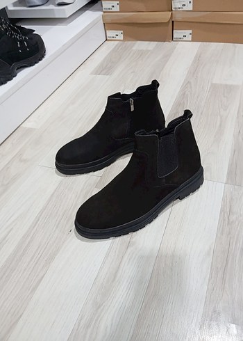 Siyah Hakiki Deri Lüks mürşitSüet Fermuarlı Erkek Bot - Görsel 6