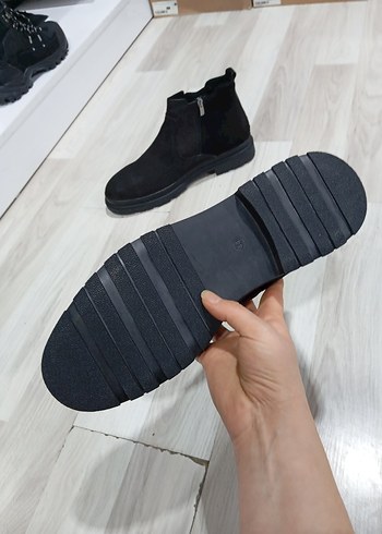 Siyah Hakiki Deri Lüks mürşitSüet Fermuarlı Erkek Bot - Görsel 7