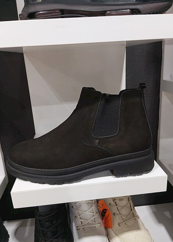 Siyah Hakiki Deri Lüks mürşitSüet Fermuarlı Erkek Bot - Görsel 9