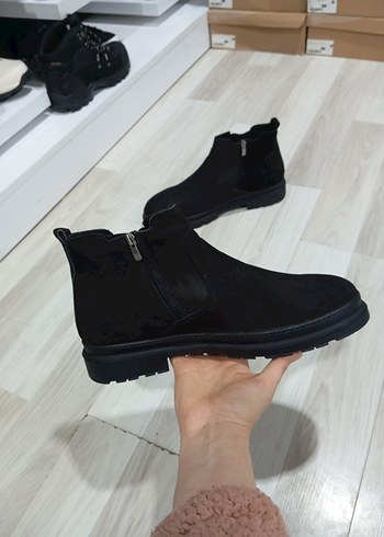 Siyah Hakiki Deri Lüks mürşitSüet Fermuarlı Erkek Bot - Görsel 4
