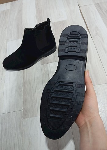 Siyah Hakiki Deri Süet Fermuarlı Erkek Bot - Görsel 8