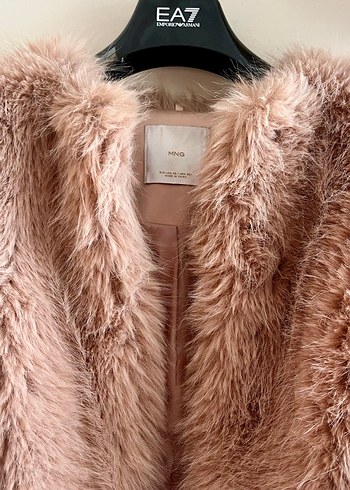 Mango Pembe Crop Peluş Kürk - Görsel 3