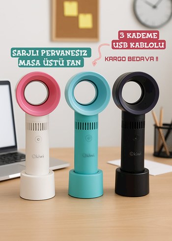 Şarjlı Pervanesiz Vantilatör