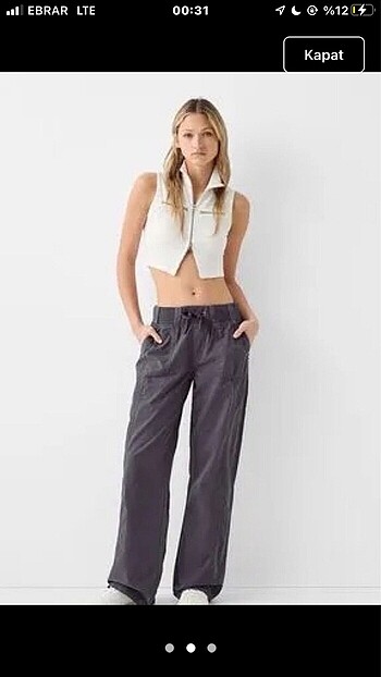 bershka gri pantolon