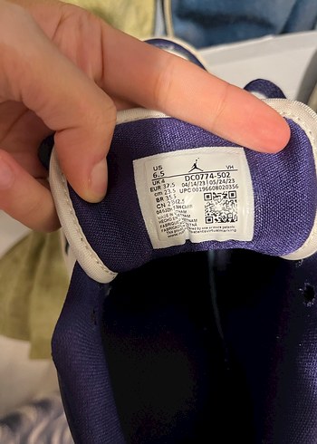 37,5 Beden Nike Air Jordan 1 Low Mor Beyaz Kadın Spor Ayakkabı