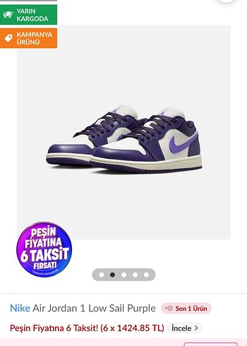 Nike Air Jordan 1 Low Mor Beyaz Kadın Spor Ayakkabı