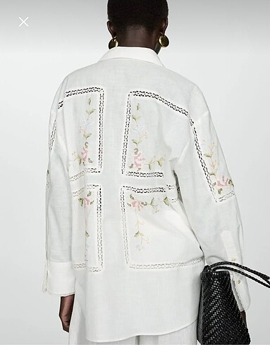 Mango Mango İşleme Detaylı Oversize Gömlek