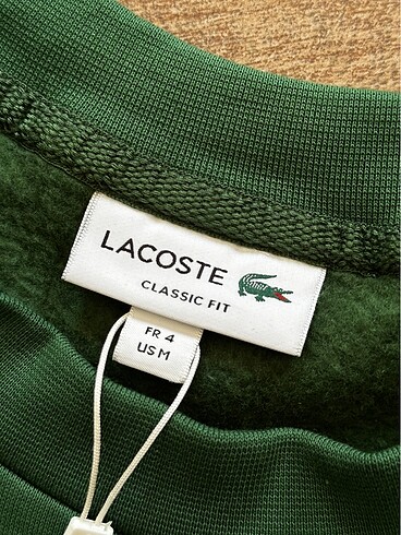 m Beden yeşil Renk Orijinal Lacoste SweatShirt