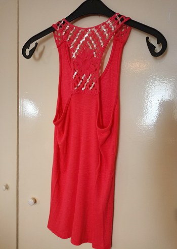 Dantel Detaylı nar çiçeği Bohem Atlet - Görsel 2