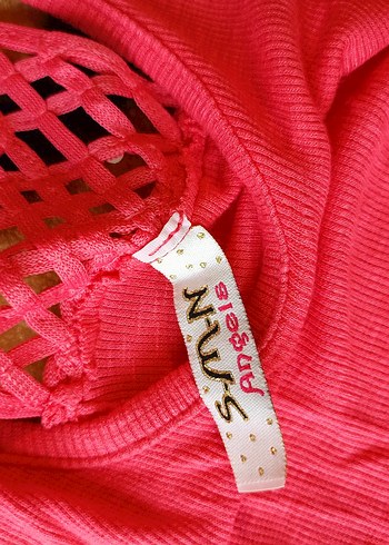 Dantel Detaylı nar çiçeği Bohem Atlet - Görsel 4