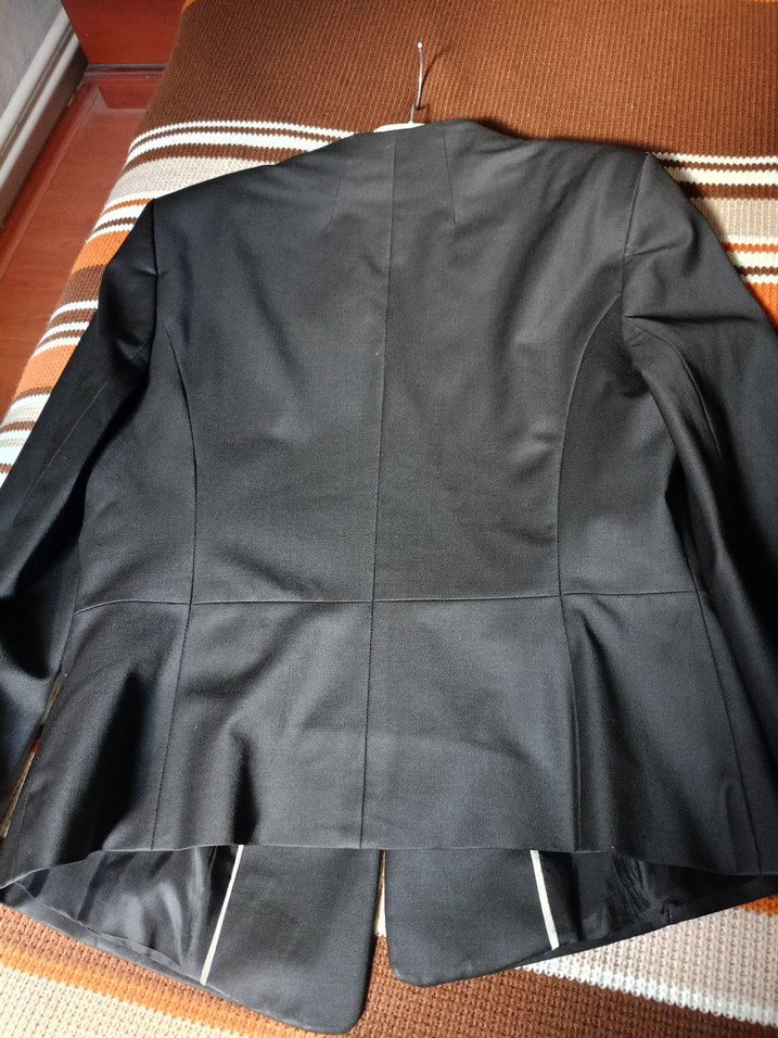 Kemerli Siyah Mini Ofis Blazeri - Görsel 4