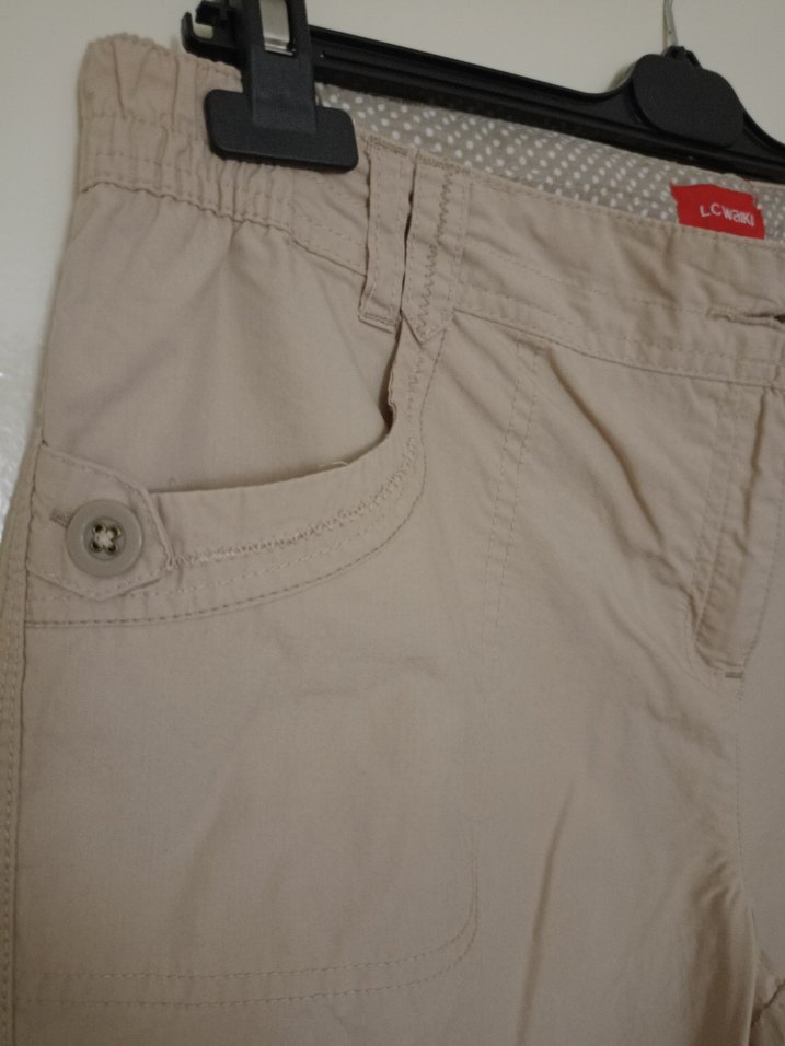 LCW Bej Kadın Koton Pantolon - Görsel 3