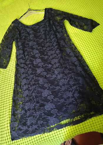 Koton lacivert dantel kısa elbise - Görsel 5