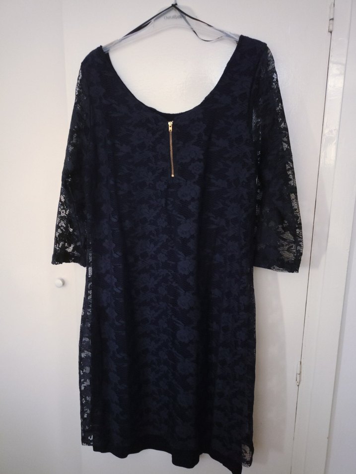 Koton lacivert dantel kısa elbise - Görsel 2