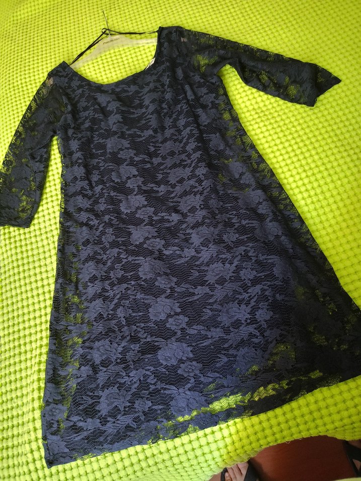 Koton lacivert dantel kısa elbise - Görsel 5