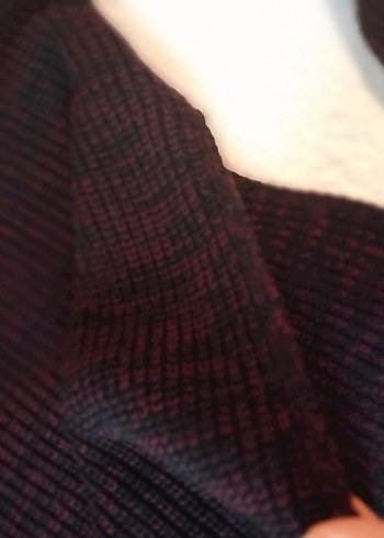 Kahverengi Boğazlı Triko Kadın Kazak - Görsel 4