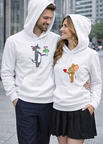 Kırmızı Snoopy Baskılı Kapüşonlu Sweatshirt - Görsel 13