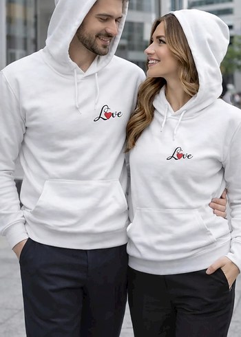 Kırmızı Snoopy Baskılı Kapüşonlu Sweatshirt - Görsel 11