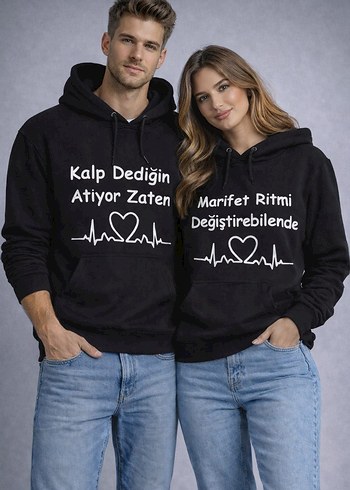 Kırmızı Snoopy Baskılı Kapüşonlu Sweatshirt - Görsel 6