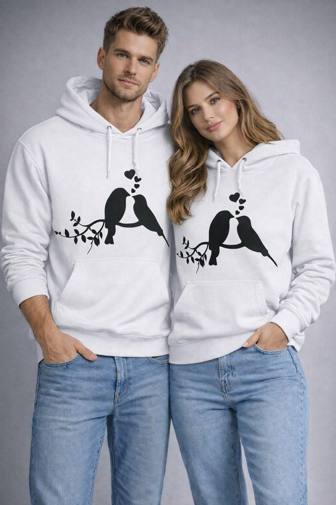 Kırmızı Snoopy Baskılı Kapüşonlu Sweatshirt - Görsel 4