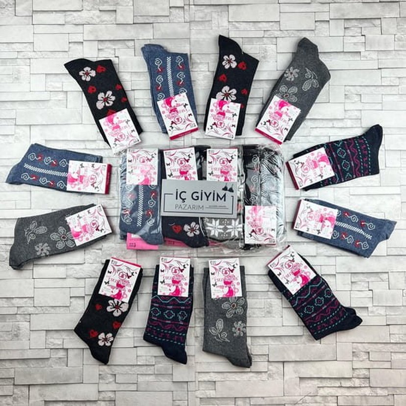 12 çift bayan çorap - Görsel 3