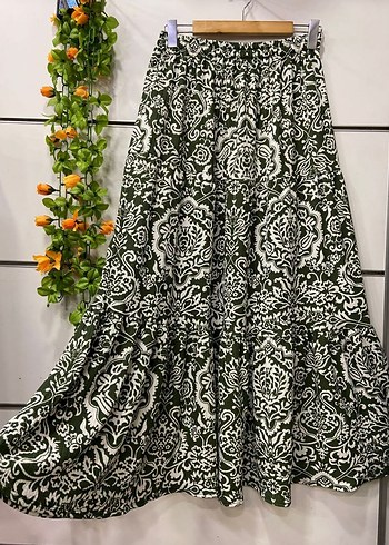 Bohem Tarzı Mavi Uzun Piliseli Etek - Görsel 6