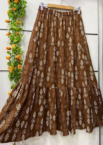 Bohem Tarzı Mavi Uzun Piliseli Etek - Görsel 2