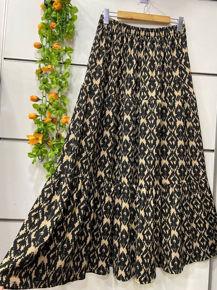 Bohem Tarzı Mavi Uzun Piliseli Etek - Görsel 4