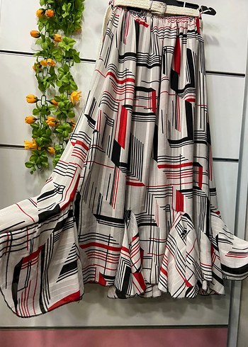 Renkli Drapeli Uzun Bohem Etek butik ürünü - Görsel 7