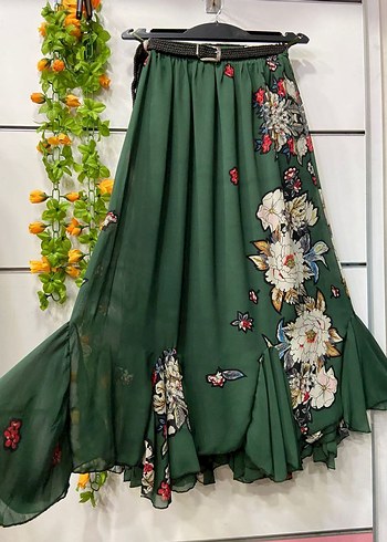 Renkli Drapeli Uzun Bohem Etek butik ürünü - Görsel 4