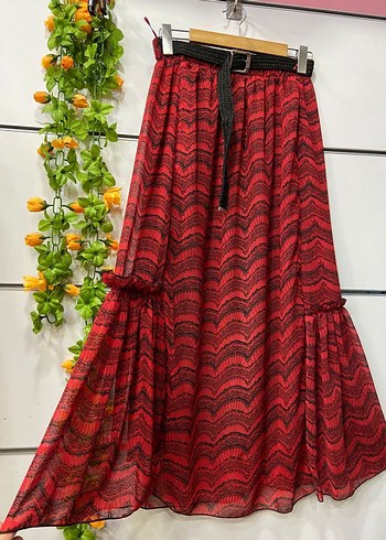 Renkli Drapeli Uzun Bohem Etek butik ürünü - Görsel 3