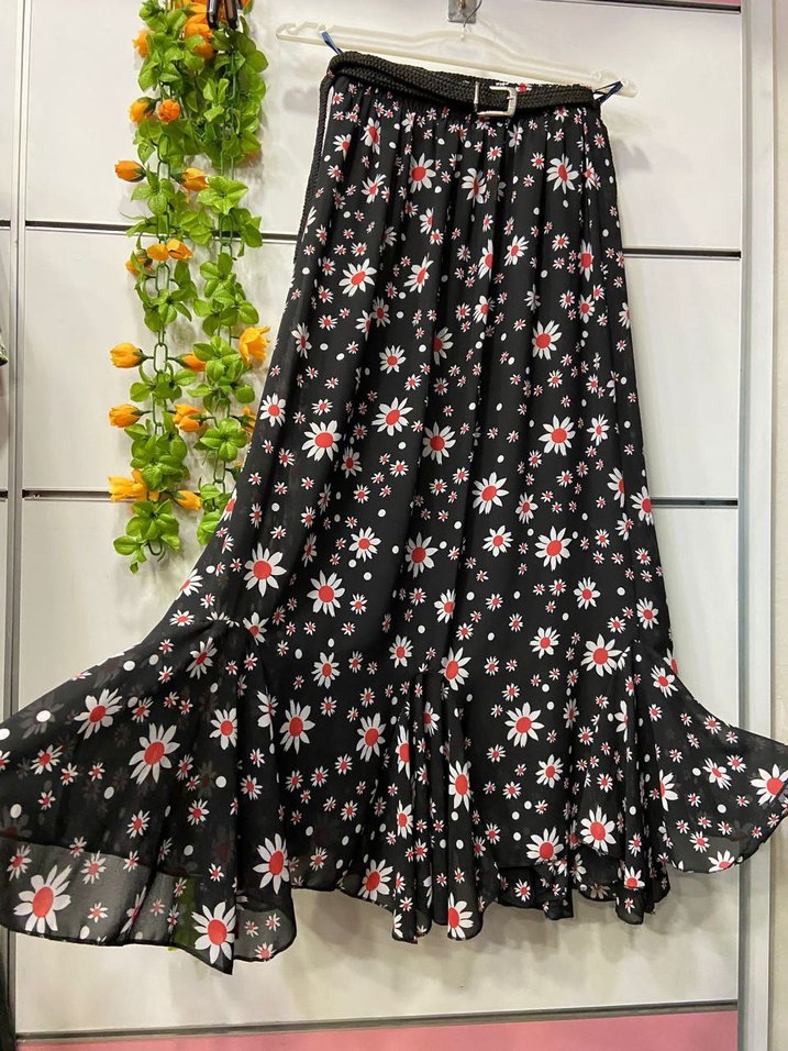 Renkli Drapeli Uzun Bohem Etek butik ürünü - Görsel 5