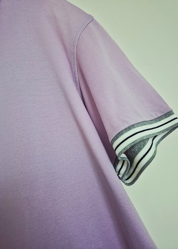 Vakko Lila Polo Yaka Kısa Kollu Tişört - Görsel 2