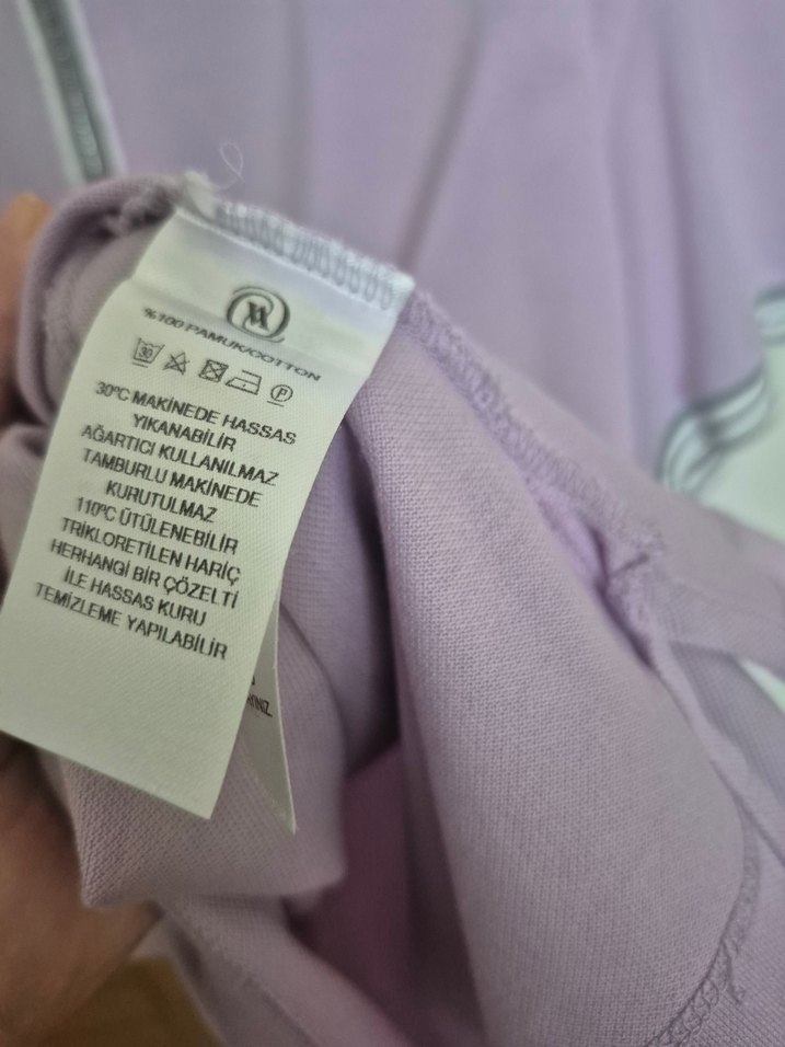 Vakko Lila Polo Yaka Kısa Kollu Tişört - Görsel 4