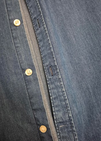 GAP Erkek Mavi Denim Kısa Kollu Gömlek - Görsel 4