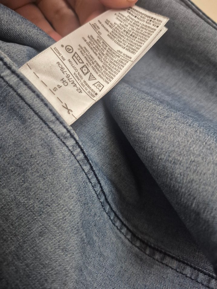 GAP Erkek Mavi Denim Kısa Kollu Gömlek - Görsel 5