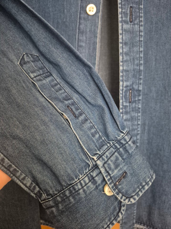 GAP Erkek Mavi Denim Kısa Kollu Gömlek - Görsel 2